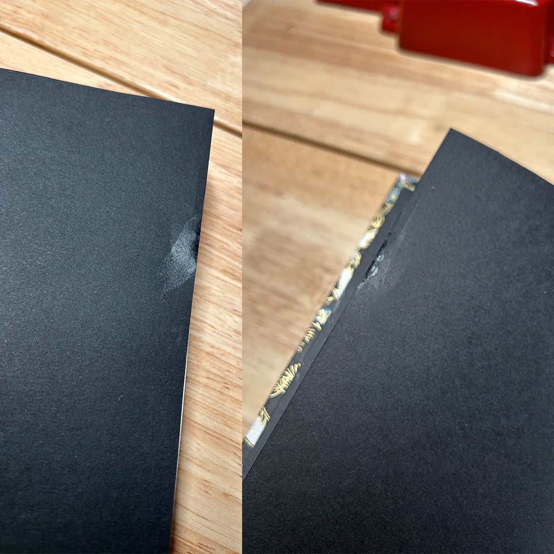 Chiyogami Tri-Color Lined Journal — Black