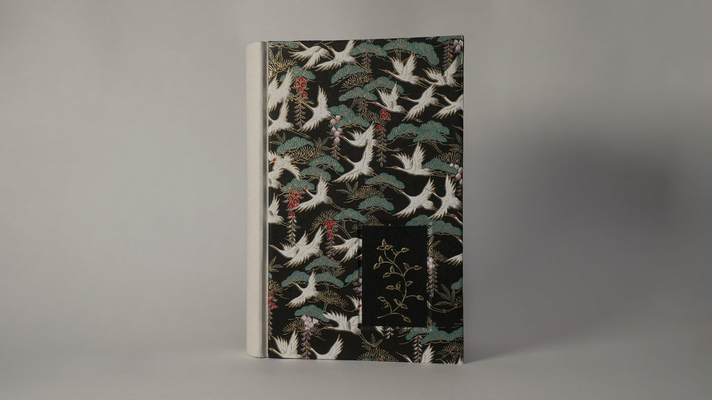 Chiyogami Tri-Color Lined Journal — Black