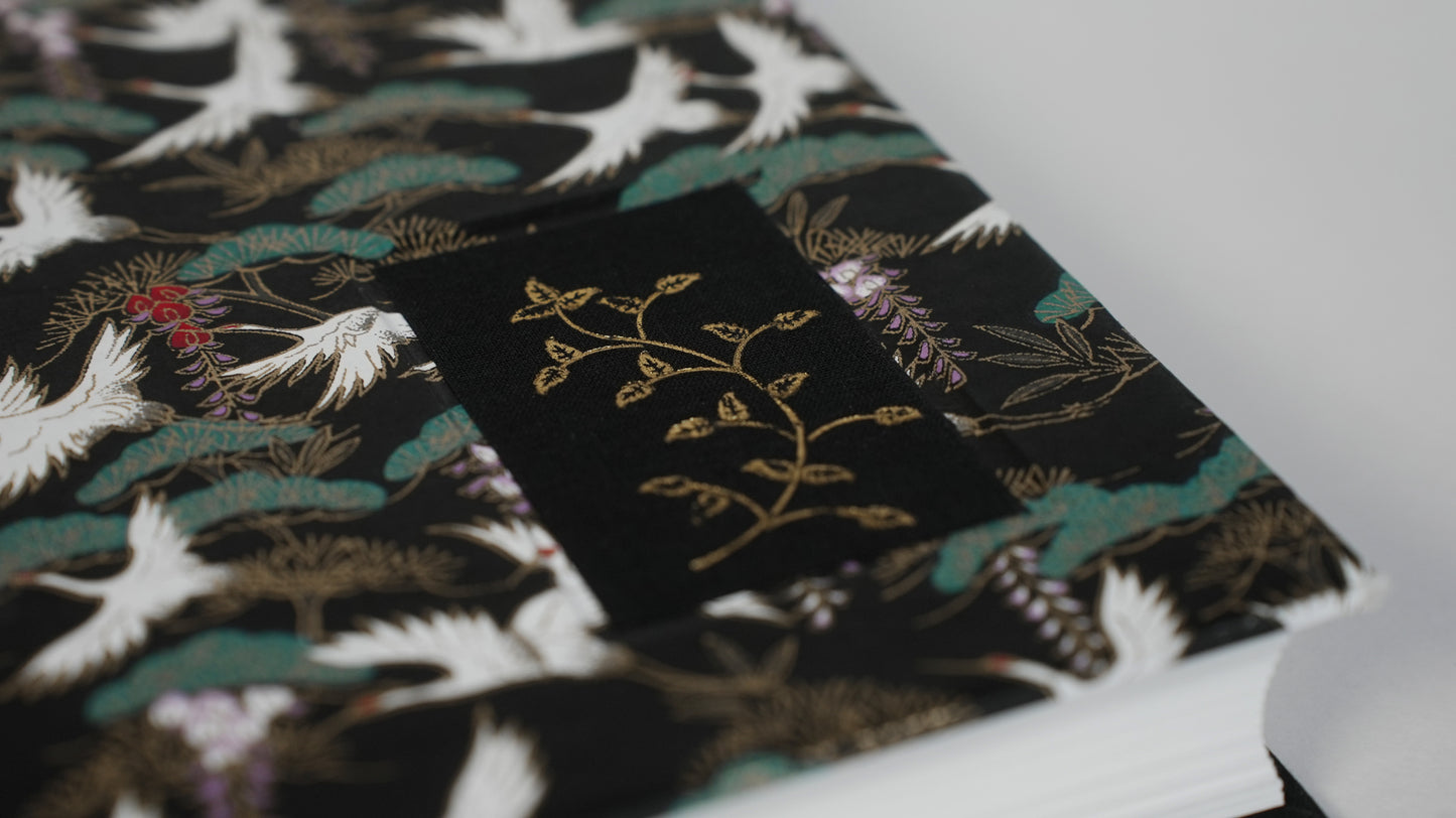 Chiyogami Tri-Color Lined Journal — Black