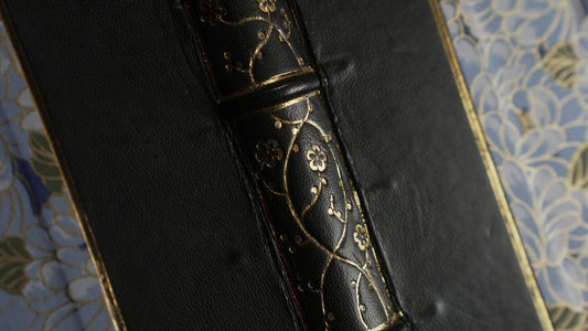 Blue Mums Leather Journal