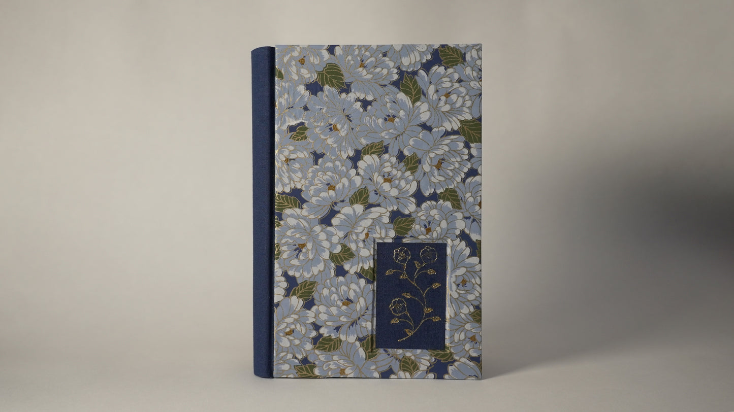 Chiyogami Tri-Color Lined Journal — Blue