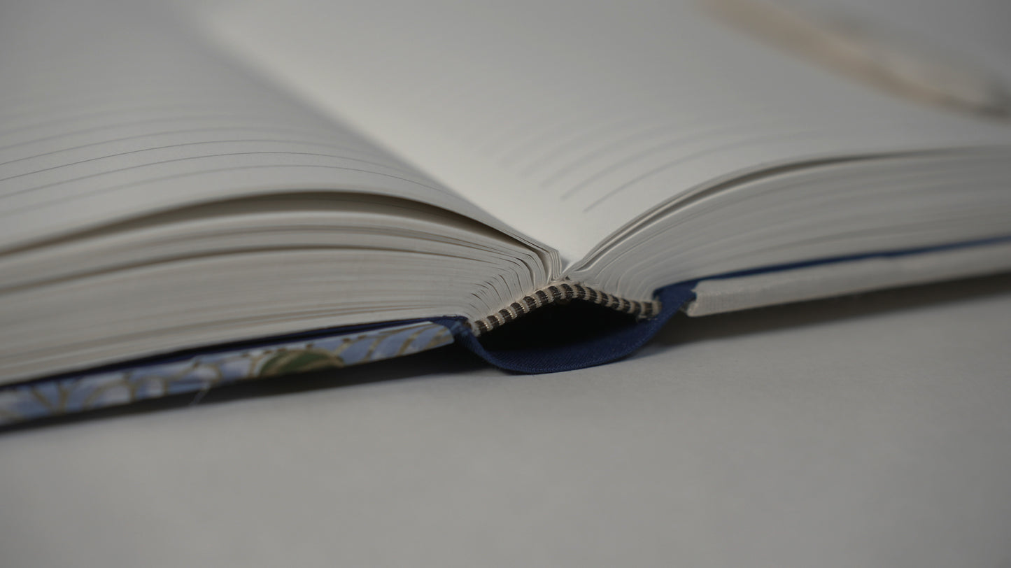Chiyogami Tri-Color Lined Journal — Blue