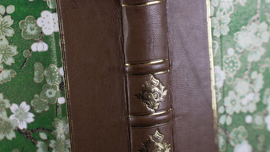 Green Blossoms Leather Journal