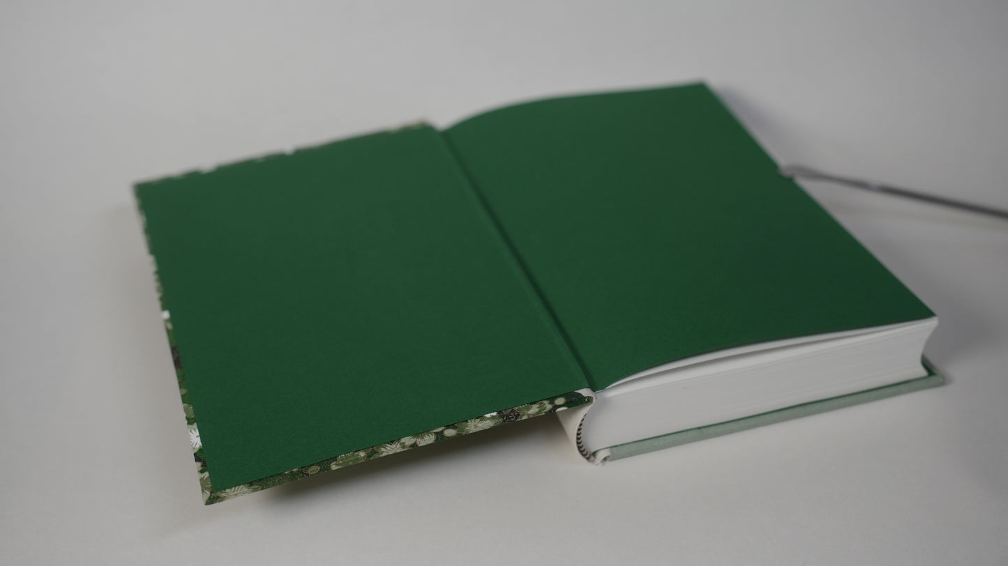 Chiyogami Tri-color Lined Journal — Green
