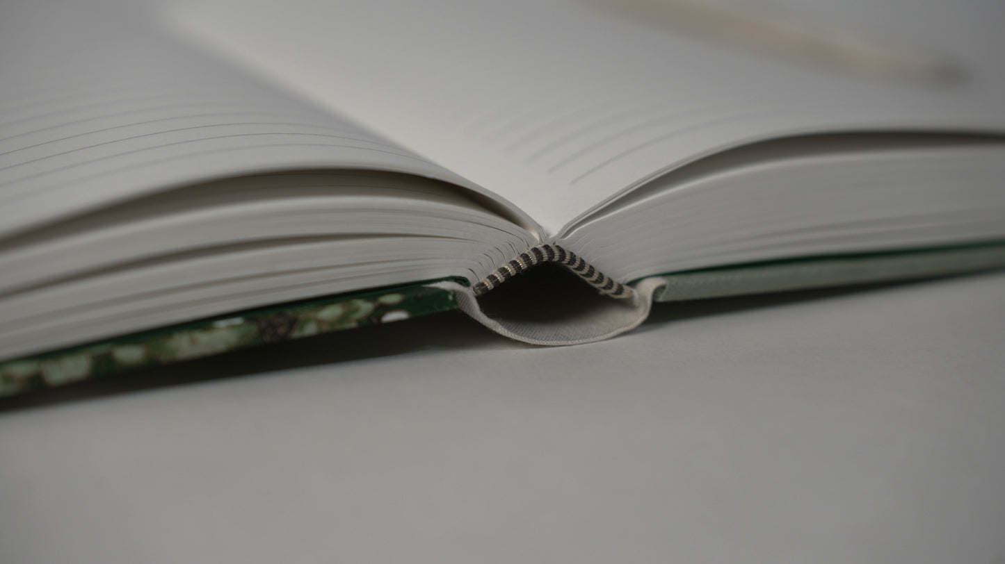 Chiyogami Tri-color Lined Journal — Green